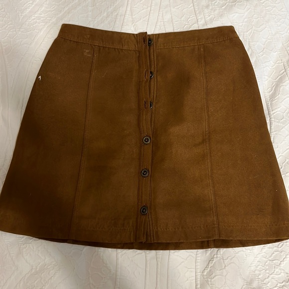 Brown Swede Skirt size 0 - Picture 1 of 1